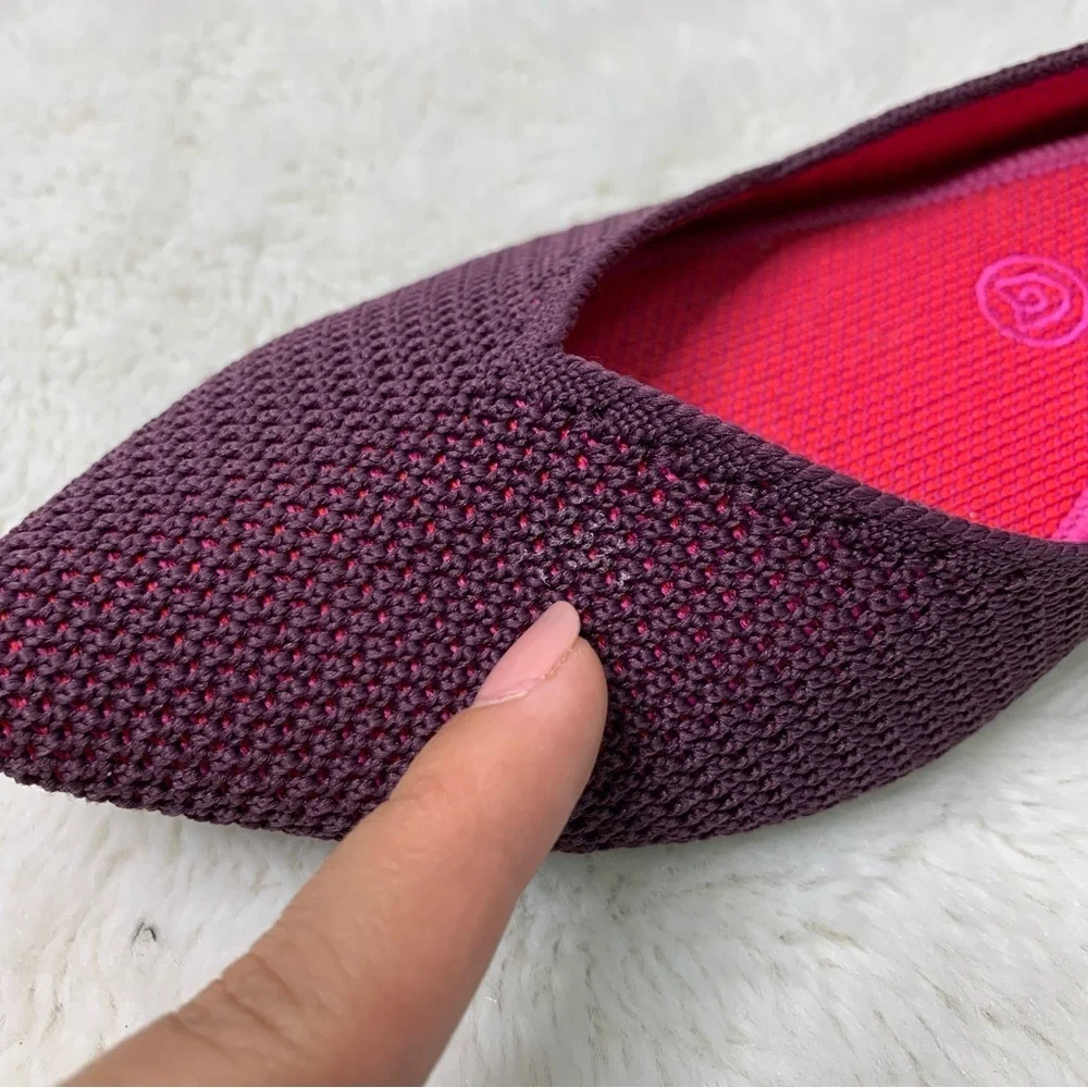 Rothy’s Women's Rare Unicorn Violet Purple The Point Flats Size 8.5 - Picture 6 of 14